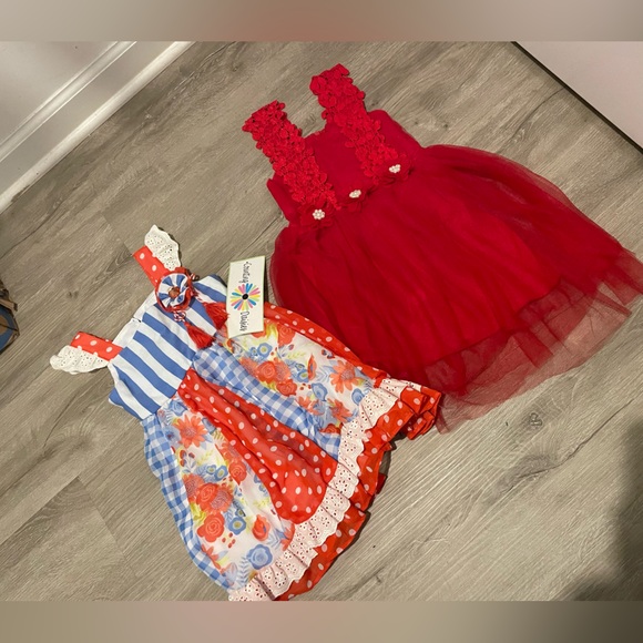 Counting Daisies Other - Beautiful red boutique dresses for young girl 4T